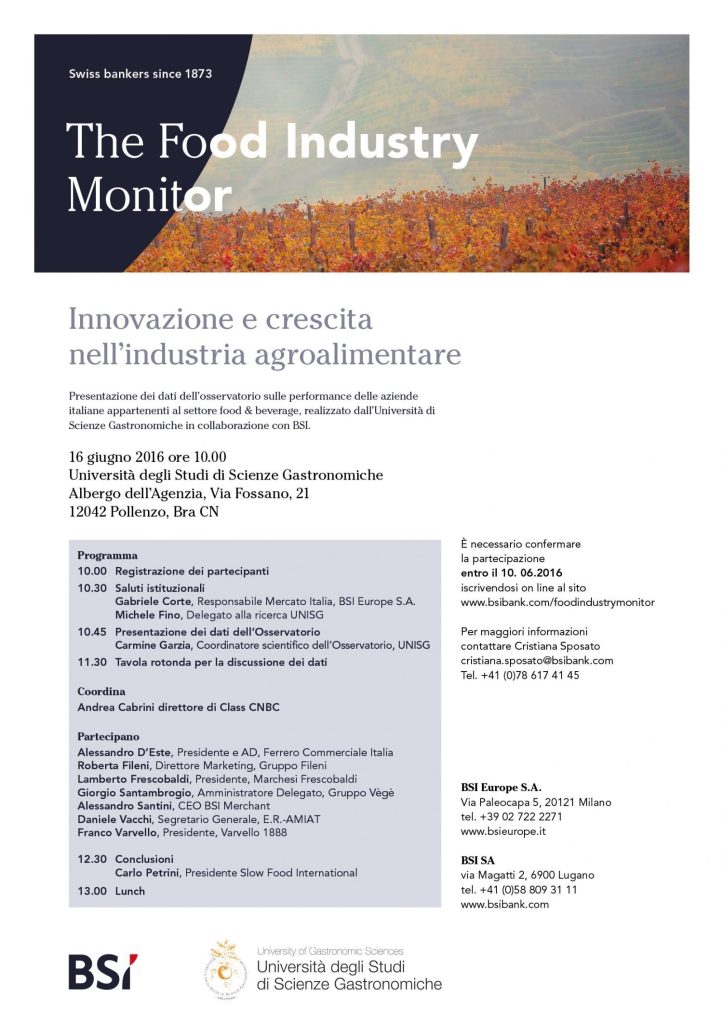 2016_06_Invito_Convegno Food Industry Monitor