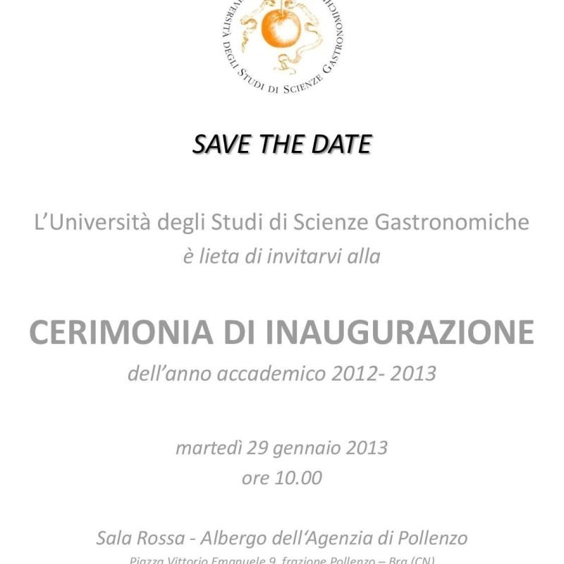 Cerimonia di Inaugurazione A.A. 2012-13