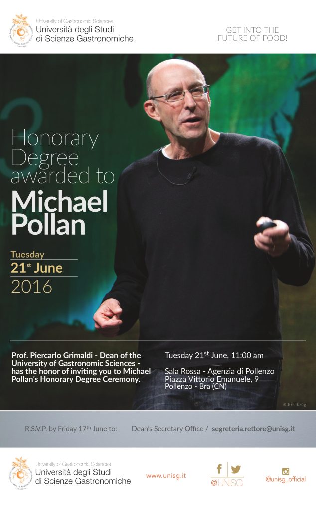 invito_LauraHonoris_Causa_Michael_Pollan_ENG